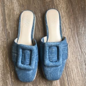 Vince Camuto Buckle Espadrille Mules - Jinannie